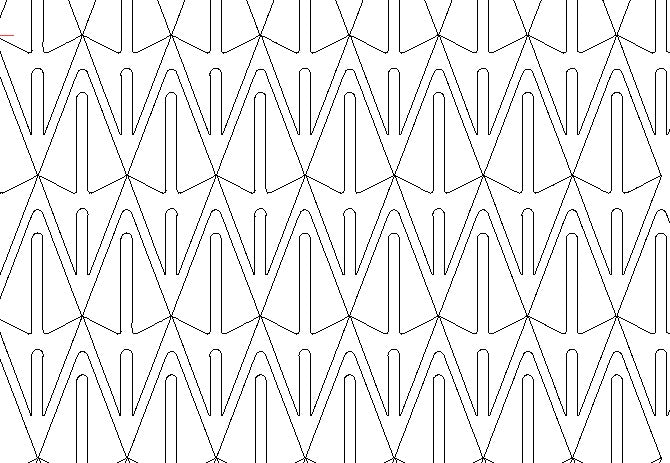 Geometric #3, Digital quilting pattern, design, pantograph.