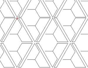 Geometry #4, Digital quilting pattern, design, pantograph, E2E