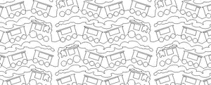 Train, Digital quilting pattern, design, pantograph.